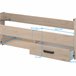 Cama Jovem Village com 2 gavetas e 1 nicho 90x203 Branco/cinza