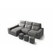 Chaise longue 3 lugares com 3 puffs FULL Antracite