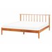 Beliani Cama com estrado Pinho BARRET 176x209 Castanho