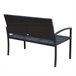 Banco Jardim Vime PE, Aço Outsunny 122x60 Preto