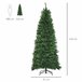 Árvore de Natal PVC e Aço HOMCOM, casa - natal Verde