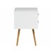 Beliani Mesinha de cabeceira ALABAMA 40x40 Branco/ Bege