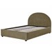 Beliani Cama com armazenamento Bouclé VAUCLUSE 154x214 Bege