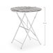 Mesa dobrável para jardim Ambar em madeira e metal 60x60 Branco/ Madeira