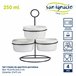 Conjunto de 3 taças redondas + prateleira coleção VESSIA Branco