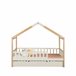 Cama nido de madeira maciça WOOD 90x190 cm em branco natural Branco/ Madeira