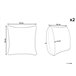 Beliani Almofada decorativa DONNER Branco/ Bege