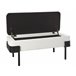 Beliani Banco de cama Chenille WARREN 100x40 Branco