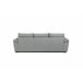 Chaise longue com cama ANTON reversível 3 lugares cinza Cinza