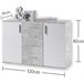 Aparador Cômoda 2 Portas e 4 Gavetas 120 Branco