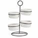 Conjunto de 4 taças redondas + prateleira me coleção VESSIA Branco