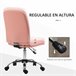Cadeira de Escritório PVC, Espuma, Aço e Placa Multicamadas Rosa