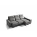 Chaise longue 3 lugares com 3 puffs FULL Antracite