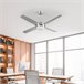 Ventilador de teto com luz  4 lâminas Dayron Prata