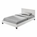 [Corium] Cama moderna em pele sintética Albacete - com colchão 149x210 Branco