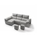 Chaise longue dereita com arca DIWY Cinza