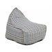Beliani Pufe DROP LINEN Cinza