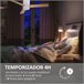 Ventoinha de Teto Metal, MDF e Vidro HOMCOM Branco