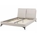 Beliani Cama com estrado Chenille MELLE 175x240 Bege