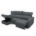 Chaise longue convertível em cama tecido APRIL Cinza