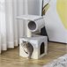 Árvore Arranhador para Gatos Aglomerado de Madeira e Pelúcia Cinza