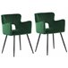 Beliani Silla de comedor SANILAC Verde Escuro