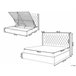 Beliani Cama com armazenamento Veludo LUBBON 190x217 Bege