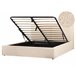 Beliani Cama baú Bouclé MOISSAC 197x224 Bege