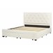 Beliani Cama com armazenamento Veludo LIEVIN 185x217 Creme