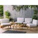 Beliani Conjunto de jardín Madera de acacia con certificado FSC® FRASCATI Cinza Claro