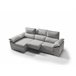 Chaise longue dereita com arca DIWY Cinza