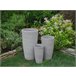 Beliani Conjunto de 2 vasos para plantas ABDERA Cinza Claro