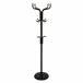 Cabide de pé para corredor com 11 ganchos de metal moderno estilo industrial Preto