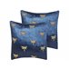 Beliani Almofada decorativa BLUESTEM 45x45 Azul Marino