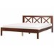 Beliani Cama Pinho TANNAY 189x208 Madeira escura