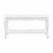 Mesa de centro Pearl Vintage com MDF lacado e prateleira de pinho Branco