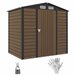 Abrigo de Ferramentas Aço galvanizado Outsunny Castanho