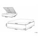 Beliani Cama com estrado Poliéster DINAN 167x214 Bege