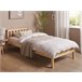 Beliani Cama com estrado Pinho FLORAC Castanho