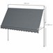 Toldo Manual Retrátil Alumínio, Metal e Poliéster Outsunny Cinza