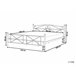 Beliani Cama com estrado Metal RODEZ 146x208 Branco