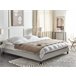 Beliani Cama com estrado Poliéster ROANNE 190x213 Cinza Claro