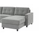 Chaise longue CIAN reversível 3 lugares cinza Cinza