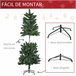 Árvore de Natal PVC, Aço HOMCOM, casa - natal Verde