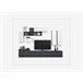 Compacto de TV STONE branca e cinza 280cm Branco