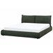Beliani Cama Poliéster VINAY 196x233 Verde Escuro