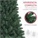 Árvore de Natal PVC, Aço HOMCOM, casa - natal Verde