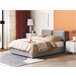 Beliani Cama baú Veludo BATILLY 154x224 Bege