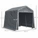 Abrigo de Exterior Metal e Tecido PE Outsunny Cinza