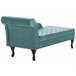Beliani Chaise longue à esquerda Veludo PESSAC Azul/ Verde